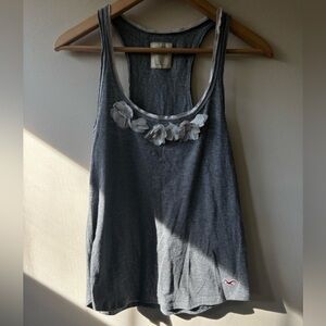 Hollister Grey Floral Tank